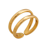 Alchemia Double Band Adjustable Cuff Ring